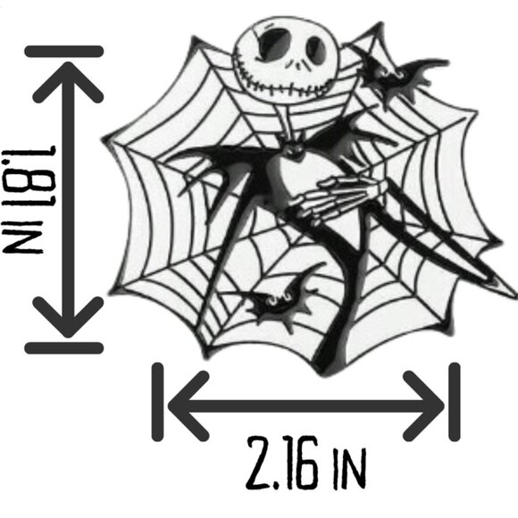Jack Skellington Enamel Pin | Halloween Spider Web Design | Collectible - Picture 4 of 4
